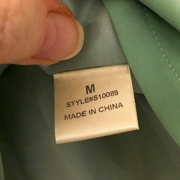 Comme Toi Women's Bow Tie Mini Skirt Stretch Waist Seafoam Green ~ Size Medium - Picture 6 of 8